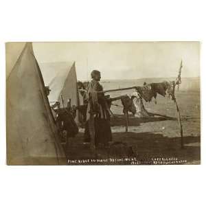  Pine Ridge Indians drying meat,Sioux Indian woman,c1908 