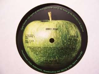 Beatles ABBEY ROAD 1st Press LP Ex/VG+ Mis Aligned Apple PCS 7088