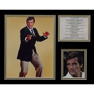  James Bond 007 Roger Moore Picture Plaque Framed
