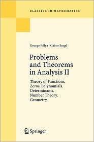 Problems and Theorems in Analysis. Volume II Theory of Functions 