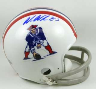 Wes Welker New England Patriots signed T.B. mini helmet  