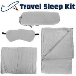  Daya Travel Kit   Silver Cashmere and Wool Blended Fabric 