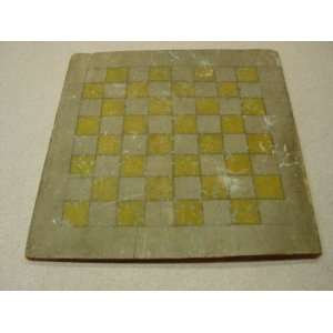  Vintage 1930s Solid Wood Checker or Chess Board 