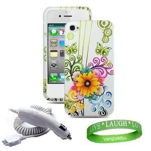   Cool Hard Snap On Crystal Case + iPhone 4 Car Charger + VG Live
