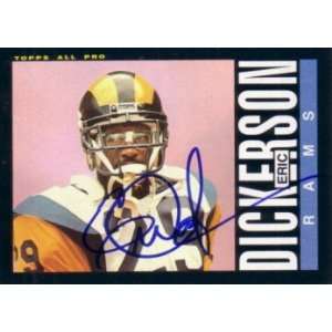  Eric Dickerson autographed Rams 1985 Topps card 