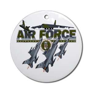 Ornament (Round) US Air Force with Planes and Fighter Jets 