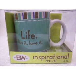  Boston Warehouse Inspirational Mug, Life. Live it, Love it 