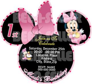   and Minnie Mouse Birthday Invitation + BONUS       YOU PRINT  