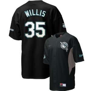  Nike Florida Marlins #35 Dontrelle Willis Black Walk off 