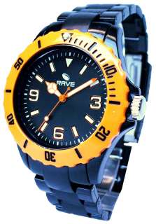 Midsize Black Lightweight Plastic Watch by Rave RV1046  