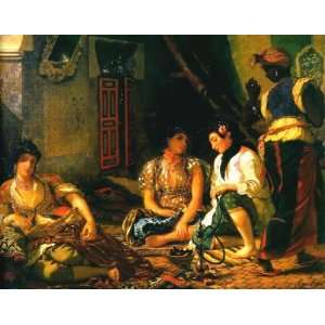   of Algiers in their Apartment, By Delacroix Eugène 