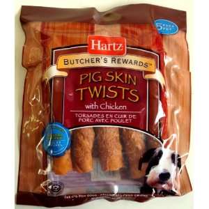  Hartz Butchers Rewards Pig Skin Twist (2 Pack) Pet 
