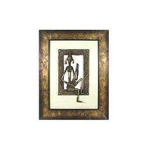  Brass wall art, Girl with a Lute