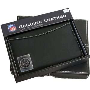  Pittsburgh Steelers Leather Passport Holder With Metal 
