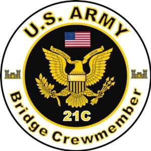  United States Army MOS 21C Bridge Crewmember Decal Sticker 