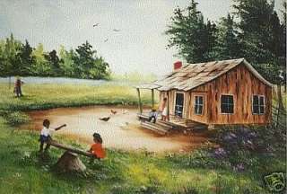 PAINTING PATTERN #48   Old House   Kids on Seesaw  