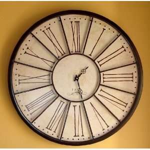    Large 24 Inch Wall Clock with Roman Numerals