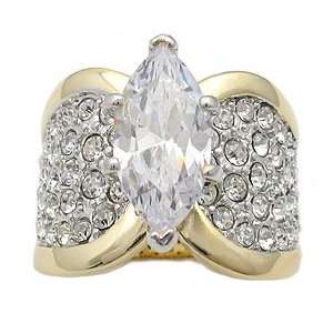  CZ Engagement Rings   1.75 Cts. Marquise Center Pave CZ 