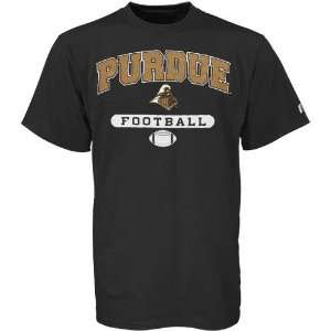  Russell Purdue Boilermakers Black Football T shirt Sports 