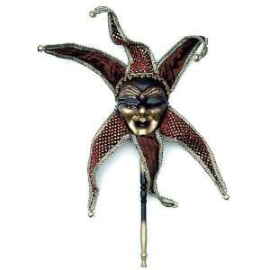  Bronze Mardi Gras and Venetian Mask on Stick, 14 x 14 