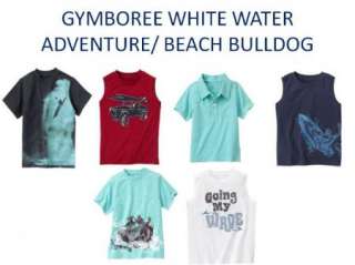 NWT GYMBOREE BOYS WHITE WATER ADVENTURE BEACH BULLDOG POLO SHIRT TOP 