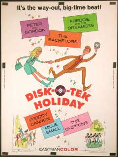 Original 1966 DISK O TEK HOLIDAY 30x40 Movie Poster  