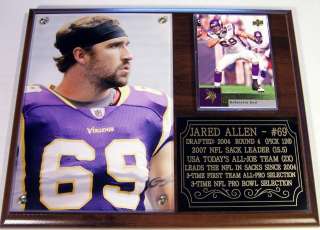   #69 Minnesota Vikings Legend Card Photo Plaque NFL Purple People Eat