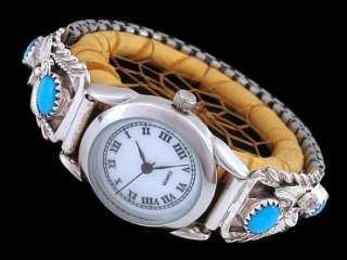 Navajo Turquoise and Sterling Silver Ladies Watch  
