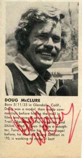 DOUG MCCLURE Trampas in THE VIRGINIAN Autograph  