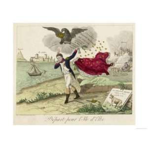  Napoleon Exiled to Elba, a French View Giclee Poster Print 