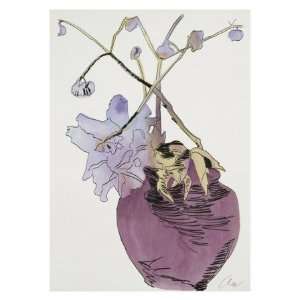  Flowers, c.1974 (Purple Flowers in Maroon Vase) Giclee 