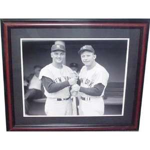  Mickey Mantle and Roger Maris B & W Framed Photo   MLB 