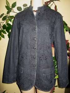 Coldwater creek spring denim jean jacket plus XL 1X 2X  