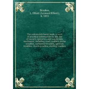   troubles L. Elliott (Leonard Elliott), b. 1853 Brookes Books