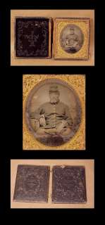 Antique 1/6 Plate Ambrotype Union Civil War Soldier  