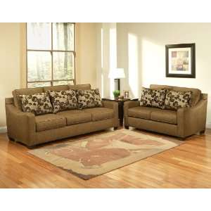  2pc Traditional Modern Fabric Sofa Set, BN ELE S1