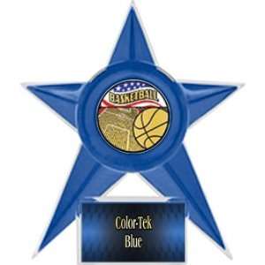 Basketball Stellar Ice 7 Trophy BLUE STAR/BLUE TEK PLATE   AMERICANA 
