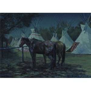  Bob Coronato   Relay Horses in Camp, Crow Fair 2000 Canvas 
