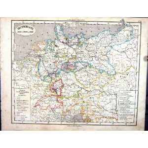  Emil Von SydowS Schul Atlas 1870 Map Deutschland Bayern 