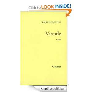 Viande (French Edition) Claire Legendre  Kindle Store