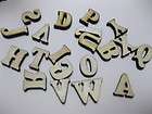 100 Assorted Flat Back Wood Alphabet Letter Flatback Wooden 