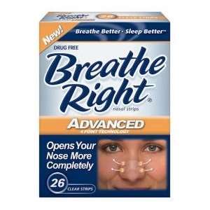 Breathe Right Advanced Nasal Strips Clear 26