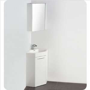  Bundle 01 Coda 18 White Modern Corner Bathroom Vanity (3 