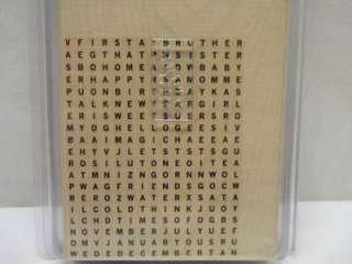NEW Stampin Up WORD SEARCH Mounted Rubber Stamp Large Background 