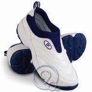 Mens Propet Washable Leather Walking Shoes White Navy Size 8.5  