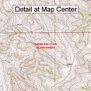 USGS Topographic Quadrangle Map   Buffalo Run Creek, Wyoming (Folded 