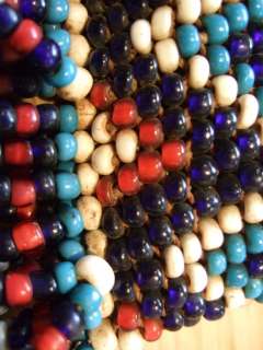   Glass bead BEADWORK Cloth BAG African / Native American ?  