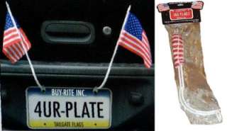   MOUNTED USA TAG FLAGS american car motorcycle patriotic us G16  