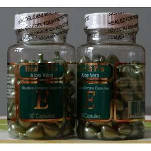  Vitamin E Skin Oil Aloe Vera, 90 Softgels (Pack of 2) Health 