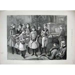    1888 Children Music Instruments Everard Hopkins Art